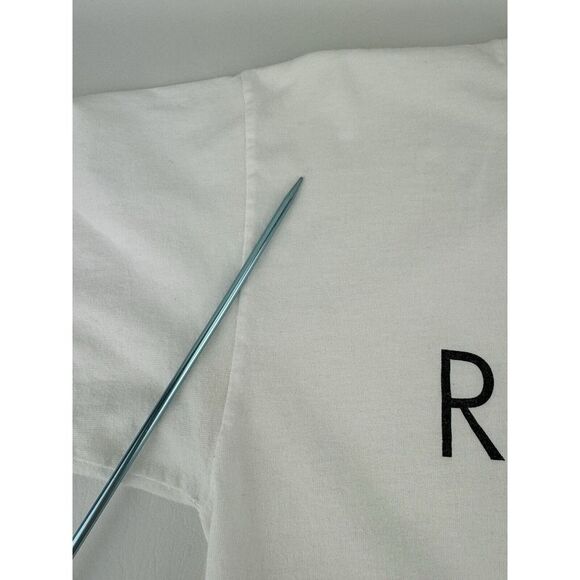 Vintage Large RUSK Beauty Hair Care White Long Sleeve Shirt - Picture 3 of 8